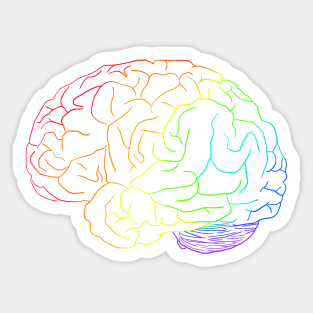 Rainbow Brain Sticker